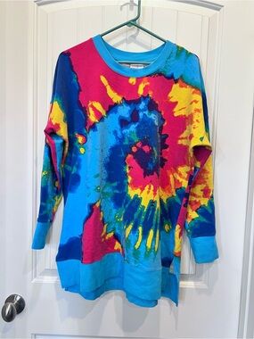 LuLaRoe Tie-Dye Hannah Crew Neck Pullover Sweatshirt Sz Large
